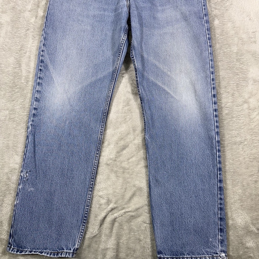 Vintage Levis 505 Jeans Denim Blue Mens 36x32 Fits 35x31 Straight Leg Light Wash - Picture 3 of 16